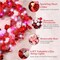 Lighted Valentine's Day Wreath Heart Rose Wreath for Front Door Romantic Decor with Timer Light Up Rose Heart Wreath with Glitter Heart Red Pink White Lights for Valentine's Day Wedding.